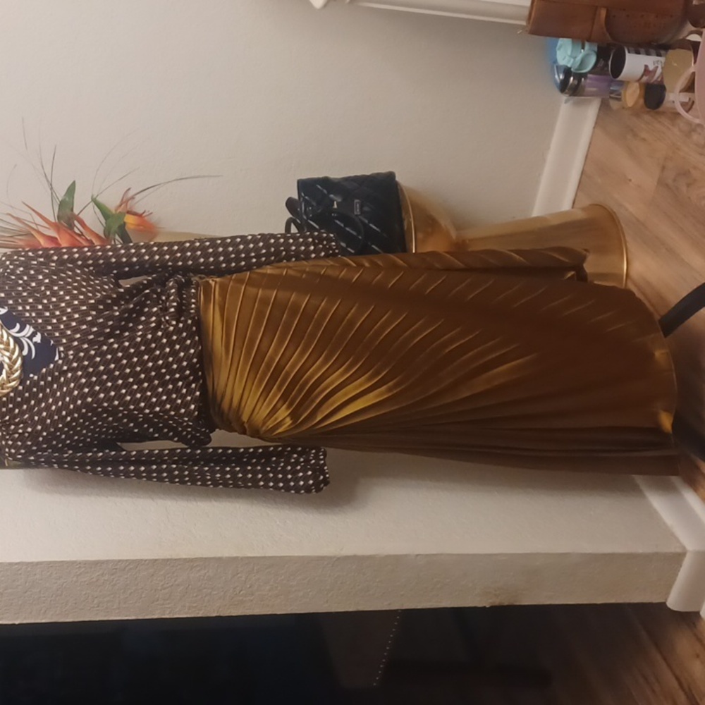 Forever 21 Satin Pleated Maxi Skirt
